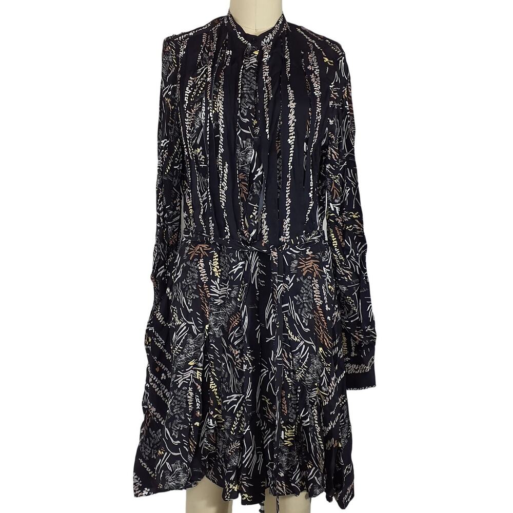 Reiss Printed Black Lola Dress Size 4